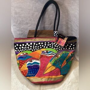 Laurel Burch Bird Design Tote Sun N' Sands Accessories 2000 Vintage with Tag